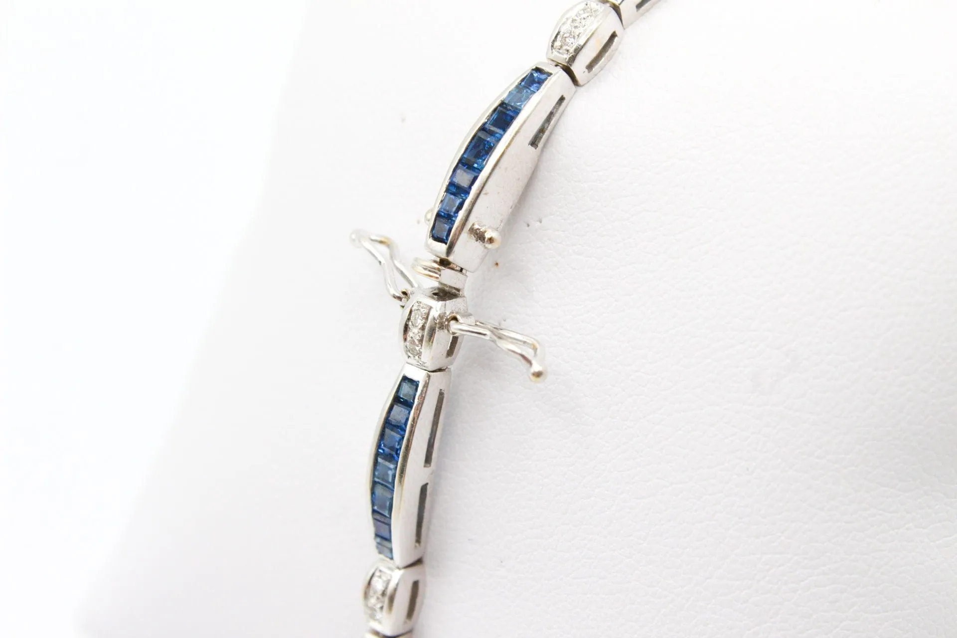 Bracelet or blanc, saphirs et diamants sold by 58 Facettes product image thumbnail 5