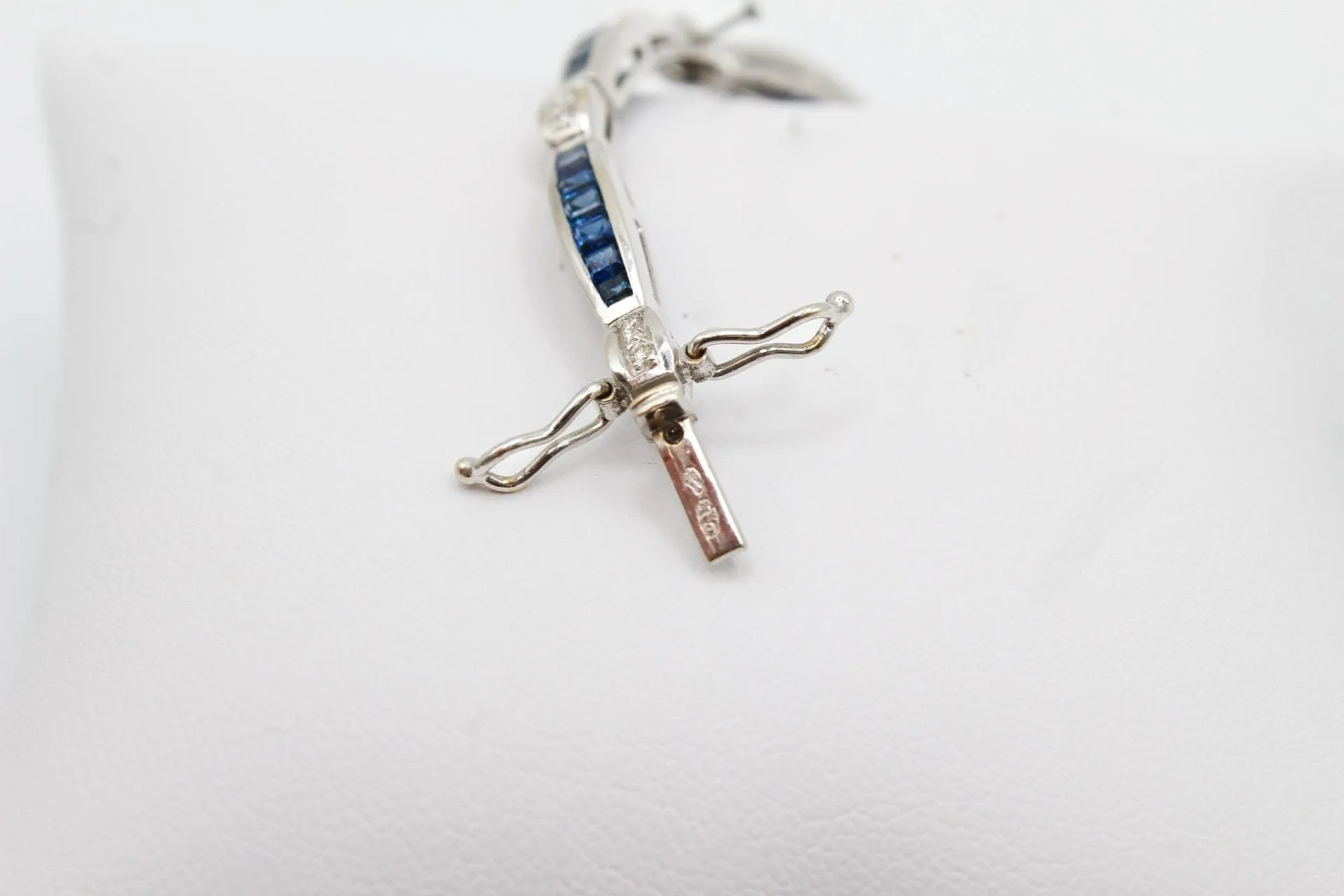 Bracelet or blanc, saphirs et diamants sold by 58 Facettes product image thumbnail 2