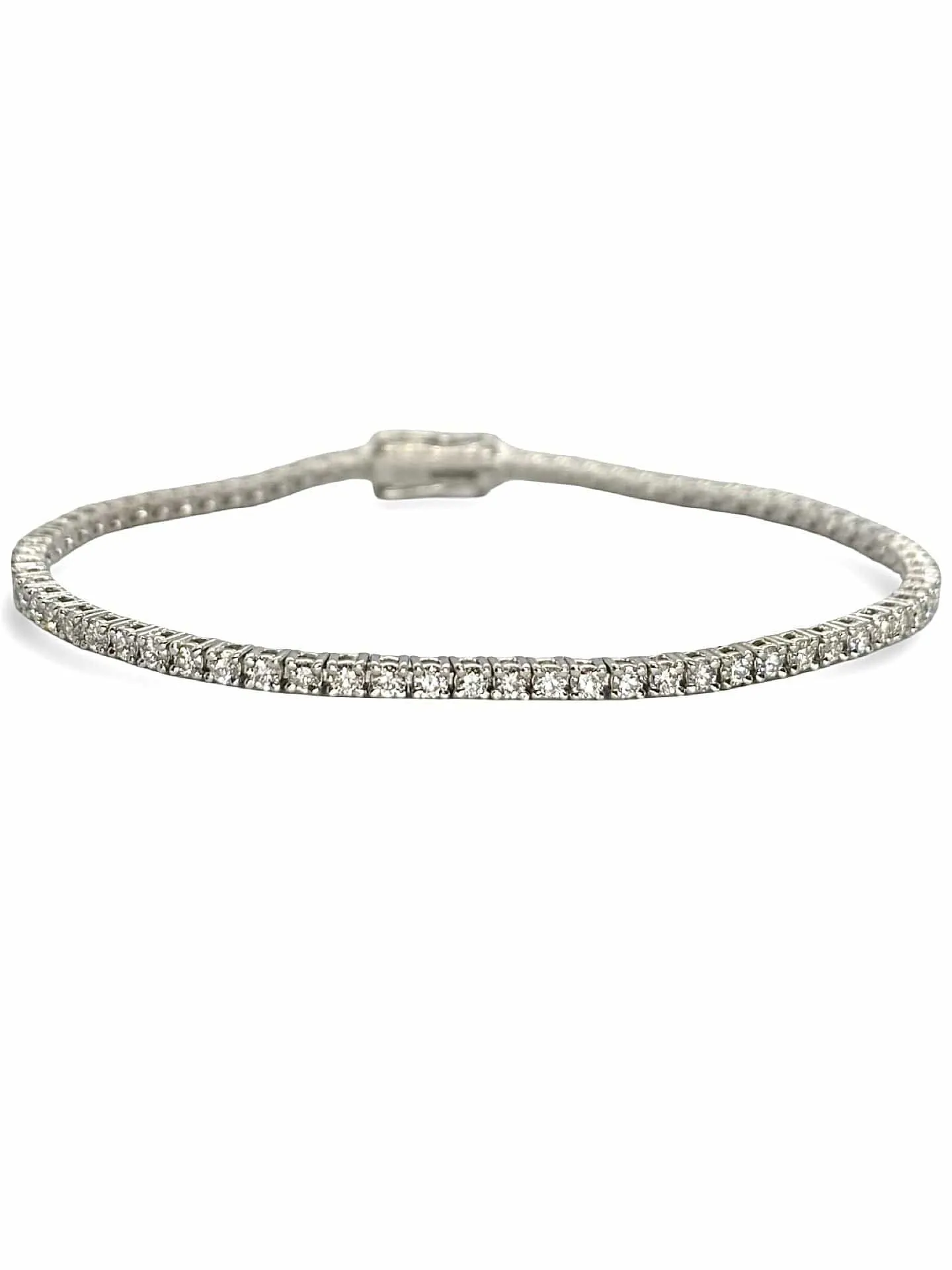 Bracelet rivière or blanc et diamants 1,80 ct sold by 58 Facettes