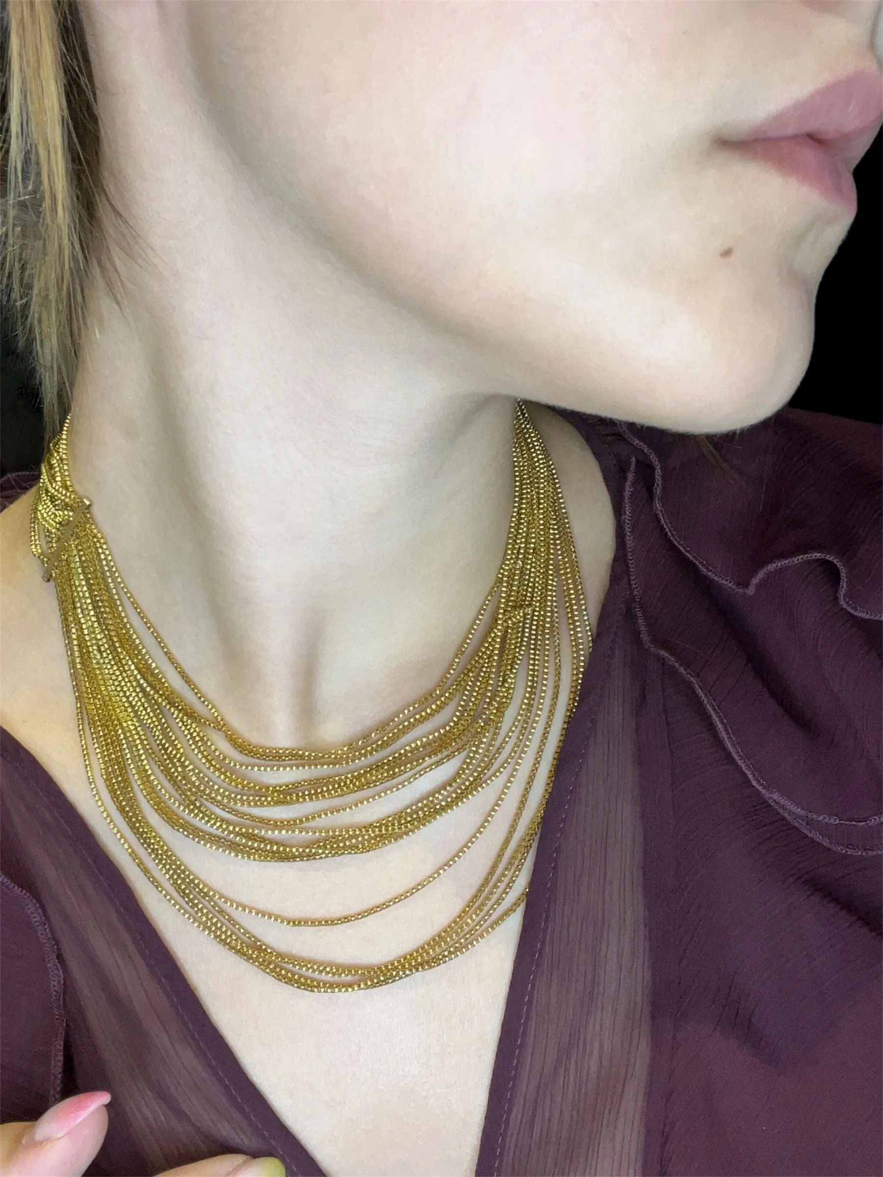 Collier Manin « Fili d'Oro » en or jaune sold by 58 Facettes product image thumbnail 2