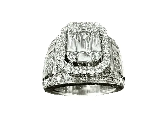 Bague or blanc sertie de 2,20 carats de diamants sold by 58 Facettes