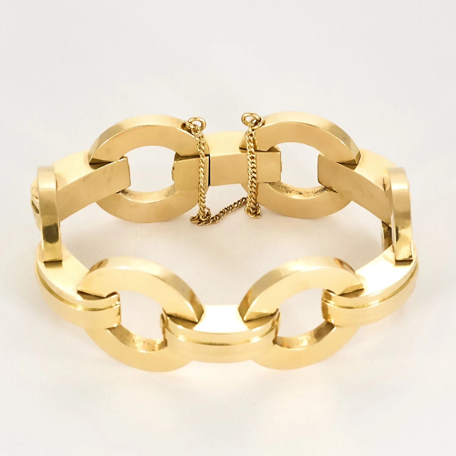 Elegant Bracelet en or jaune à maille géométrique sold by 58 Facettes product image thumbnail 3