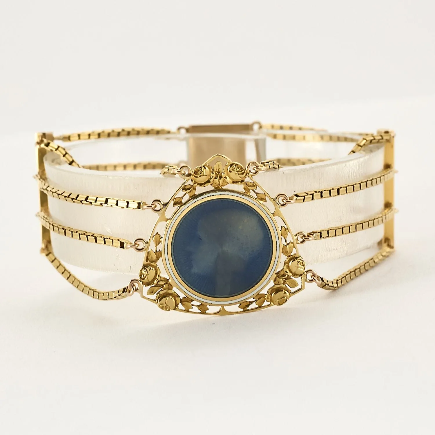 Bracelet néo classique en or jaune et émail de feu sold by 58 Facettes product image thumbnail 5