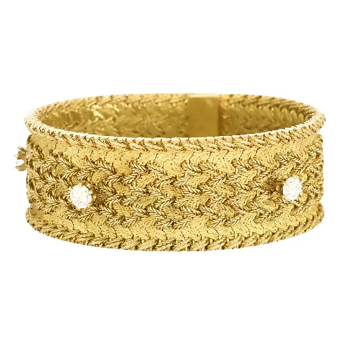 Bracelet ruban en or jaune et diamants sold by 58 Facettes