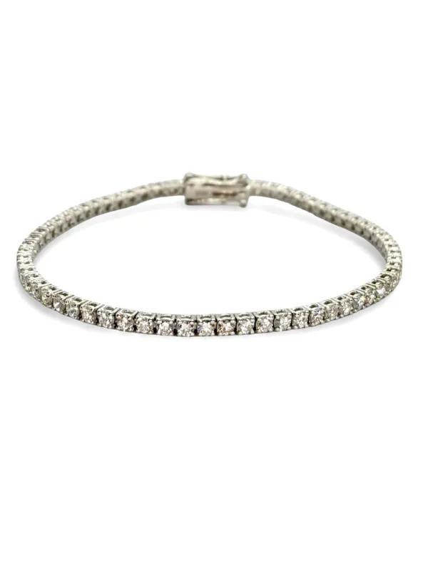 Bracelet rivière or blanc et diamants 2,90 ct sold by 58 Facettes