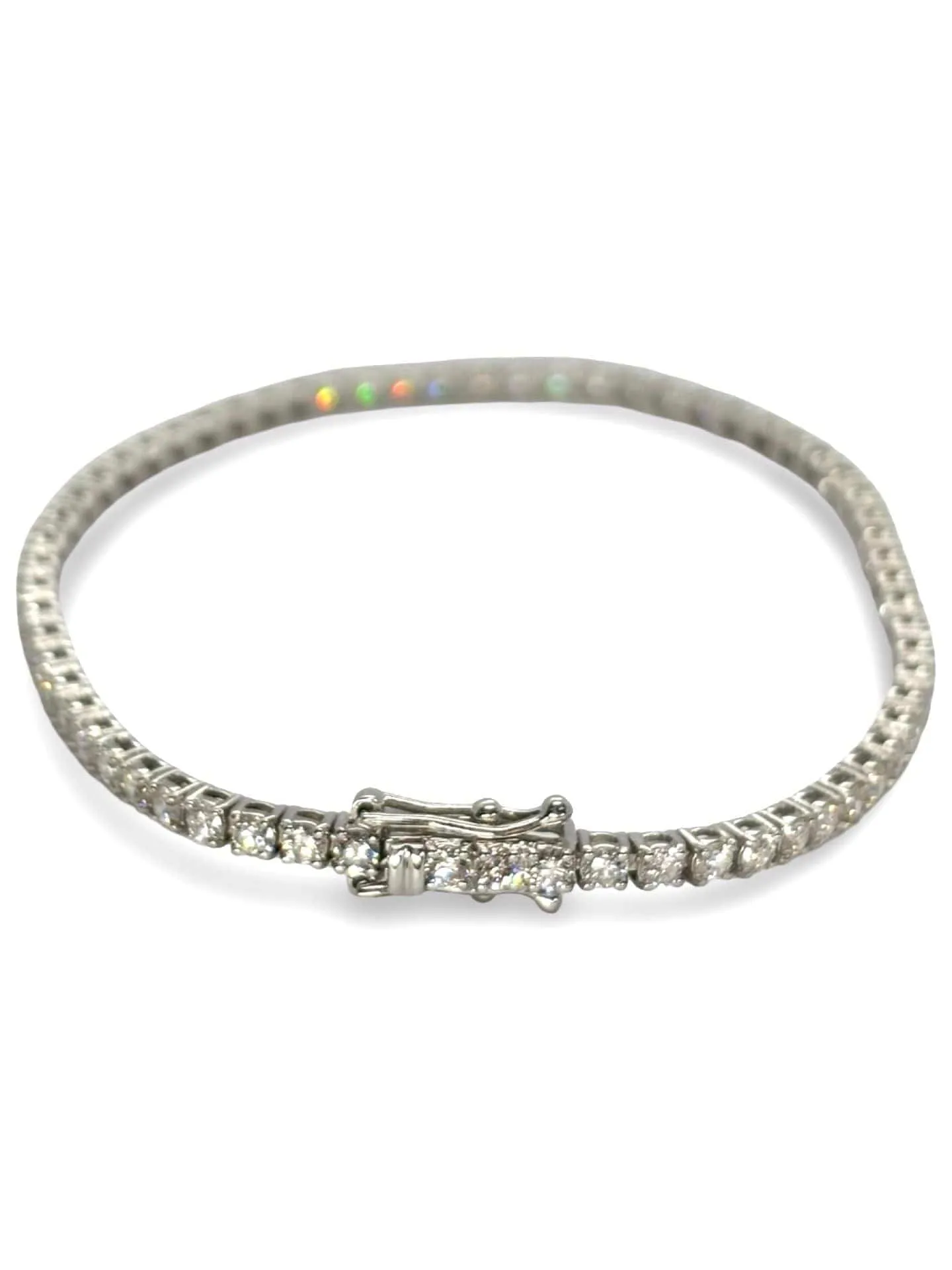 Bracelet rivière en or blanc 18K et diamants 2,90 ct sold by 58 Facettes product image thumbnail 2