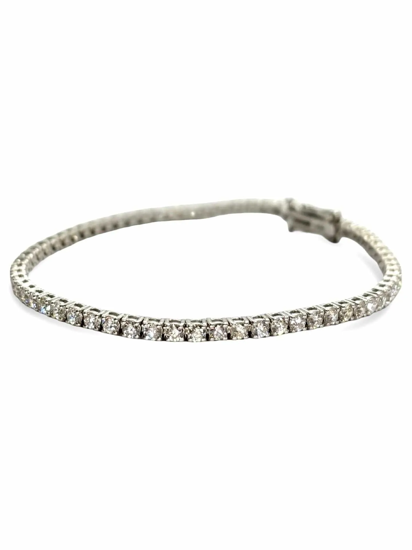 Bracelet rivière en or blanc 18K et diamants 2,90 ct sold by 58 Facettes product image thumbnail 3