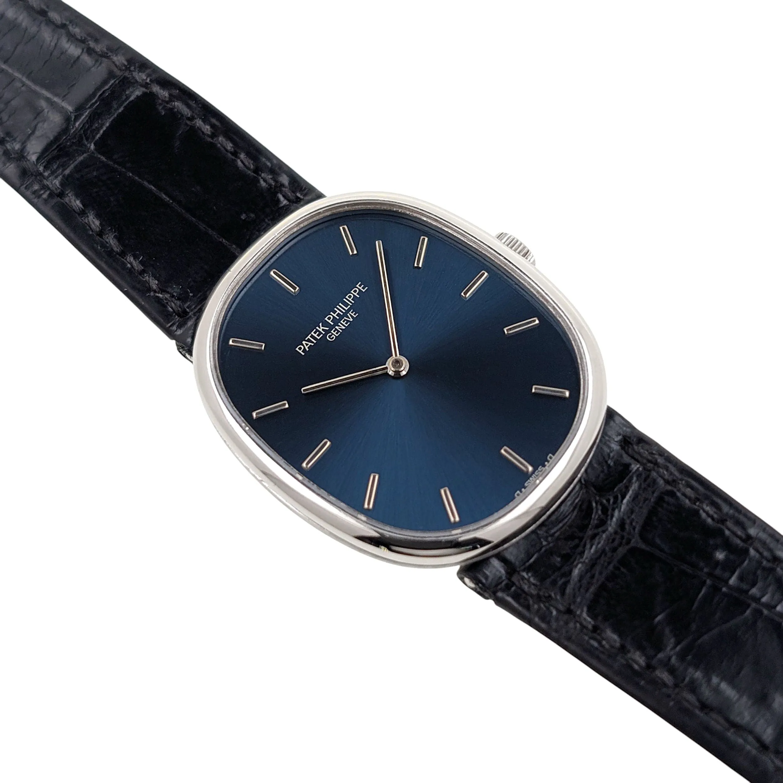 Patek Philippe Golden Ellipse 3848 RARE Or blanc 18 carats Circa 1990 Calibre 215 sold by 58 Facettes product image thumbnail 5