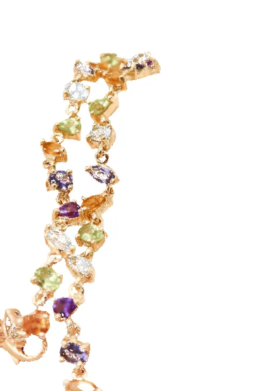 Bracelet rivière multicolore or jaune sold by 58 Facettes