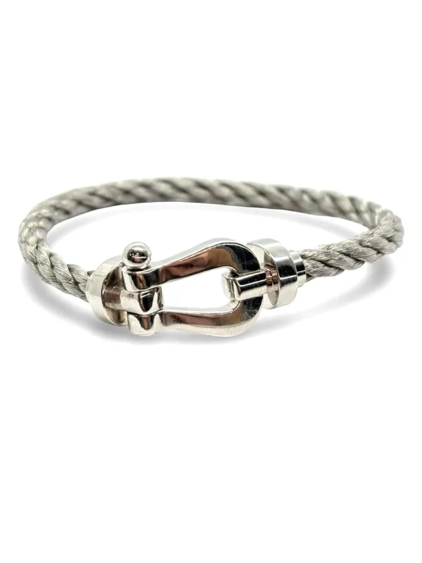 Bracelet Fred Force 10 or blanc Grand Modèle sold by 58 Facettes