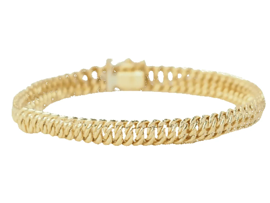 Bracelet maille américaine en or jaune sold by 58 Facettes