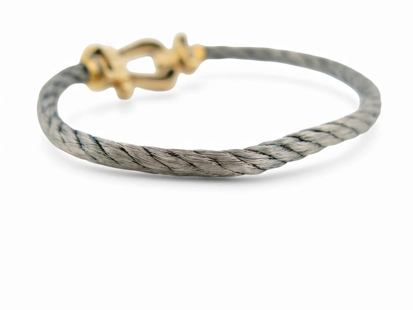 bracelet FRED force 10 gm manille or jaune 18k t 18 cm 2 cordons sold by 58 Facettes product image thumbnail 4