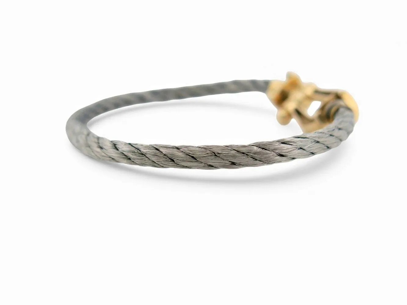 bracelet FRED force 10 gm manille or jaune 18k t 18 cm 2 cordons sold by 58 Facettes product image thumbnail 5