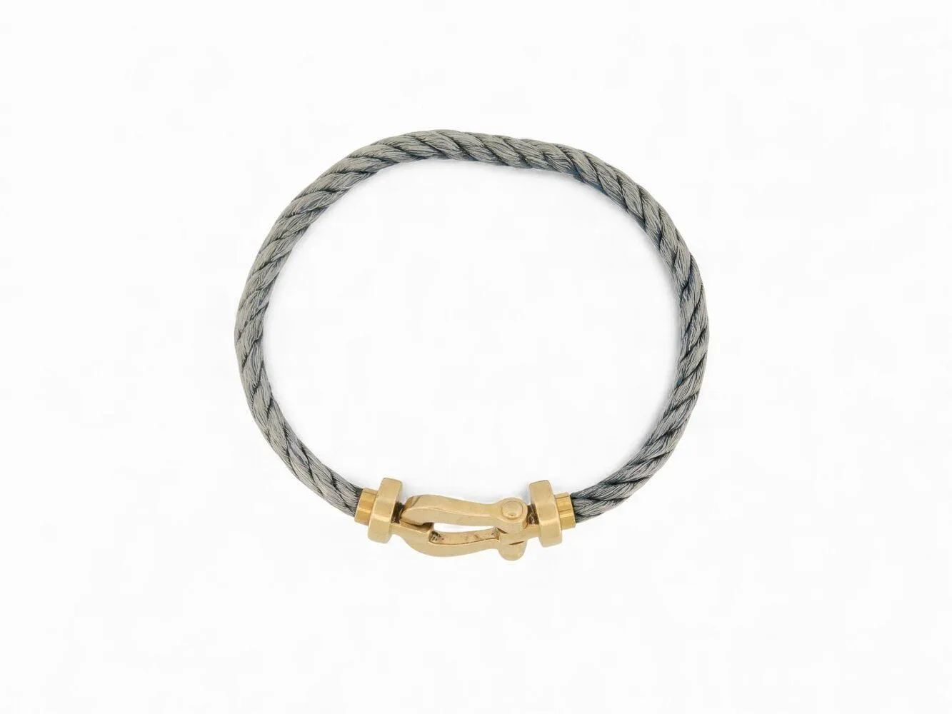 bracelet FRED force 10 gm manille or jaune 18k t 18 cm 2 cordons sold by 58 Facettes product image thumbnail 2