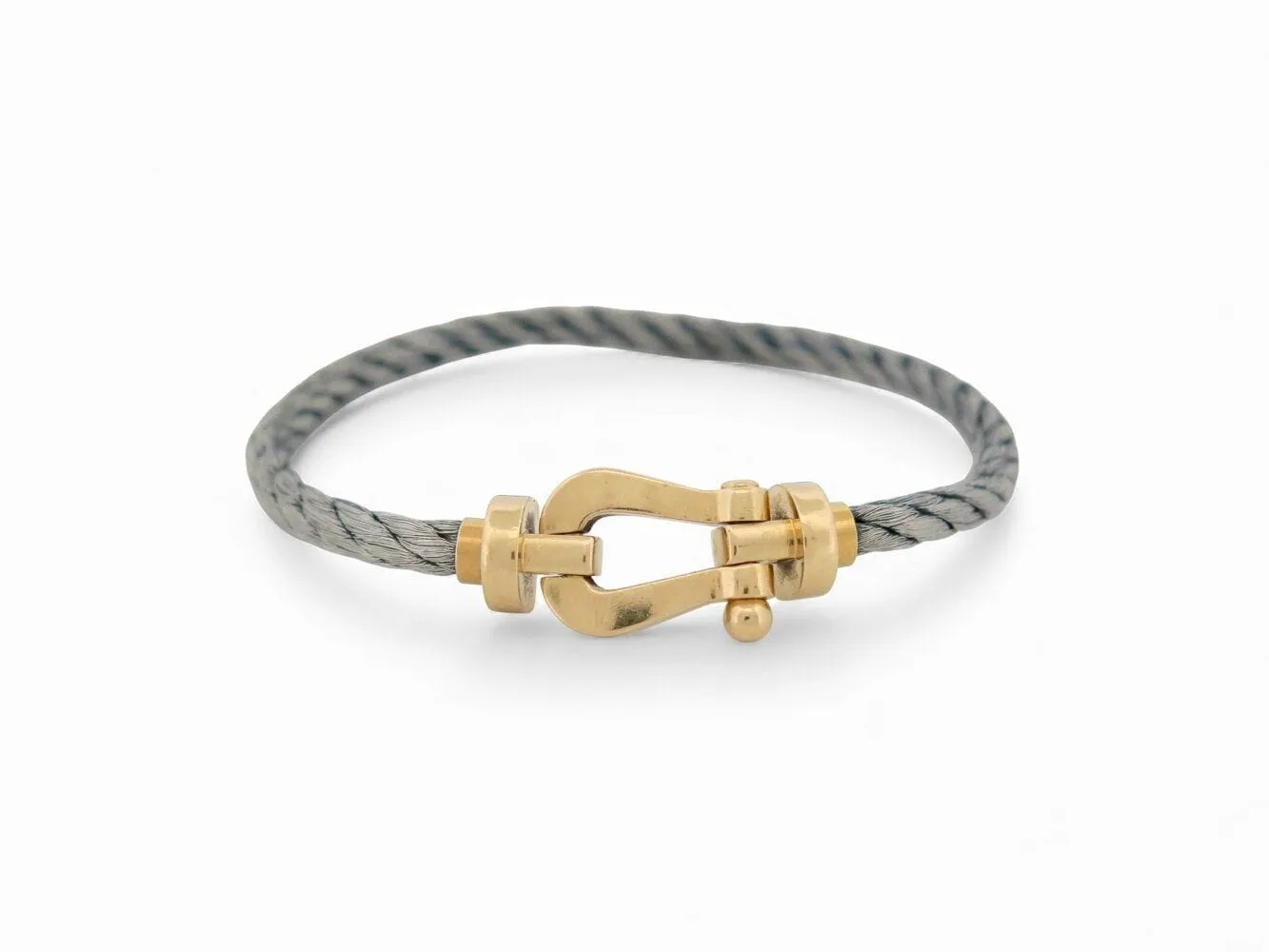 bracelet FRED force 10 gm manille or jaune 18k t 18 cm 2 cordons sold by 58 Facettes product image thumbnail 3