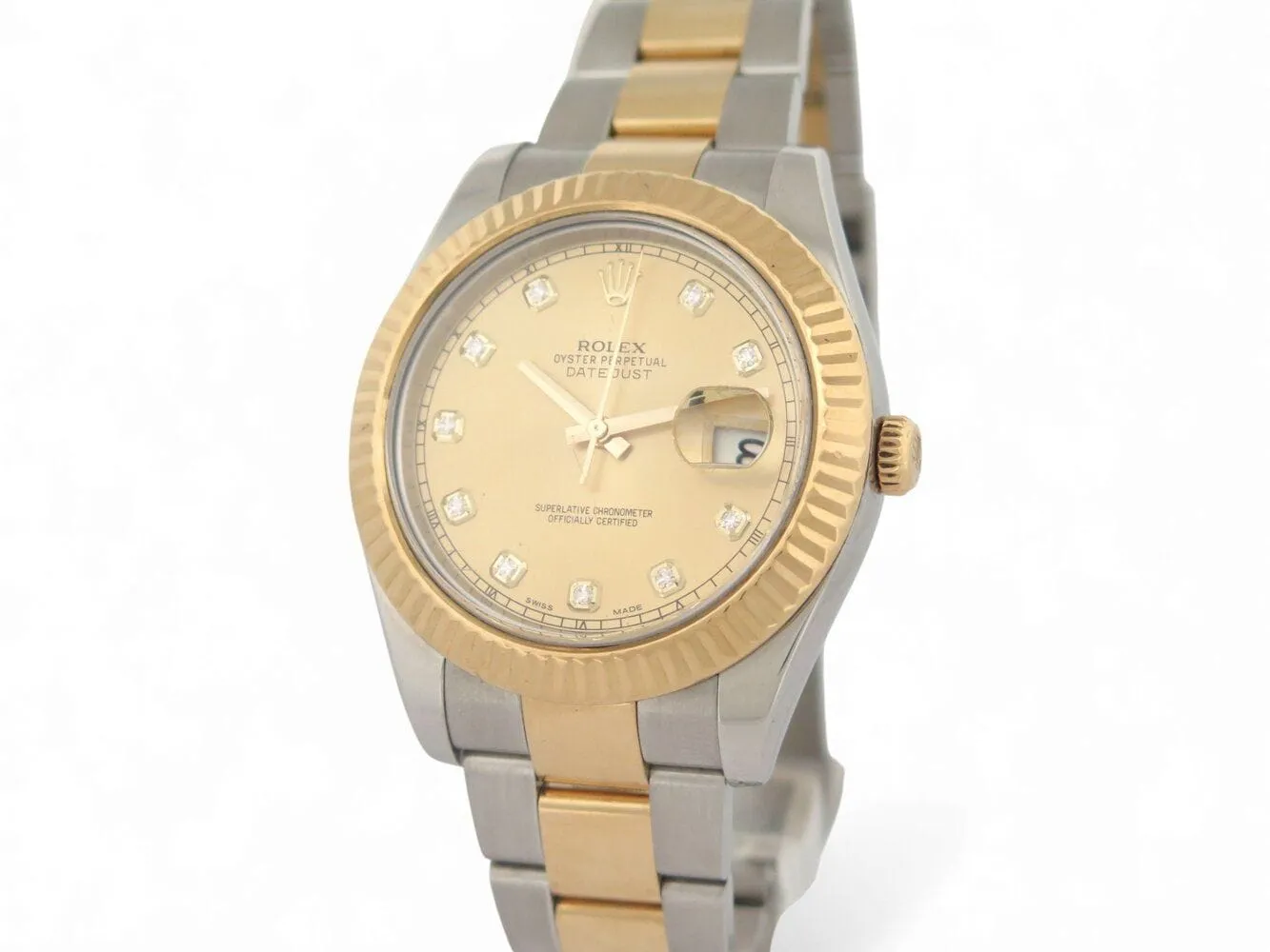 montre ROLEX 116333 datejust ii 41mm oyster or acier diamants automatique sold by 58 Facettes product image thumbnail 2