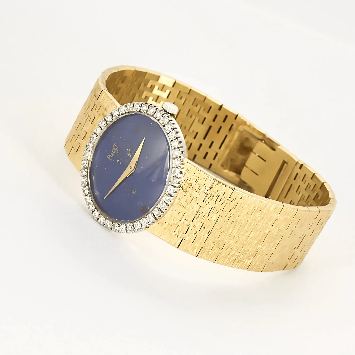PIAGET - Montre en or jaune, lapis lazuli et diamants à mouvement mécanique à remontage manuel sold by 58 Facettes product image thumbnail 3