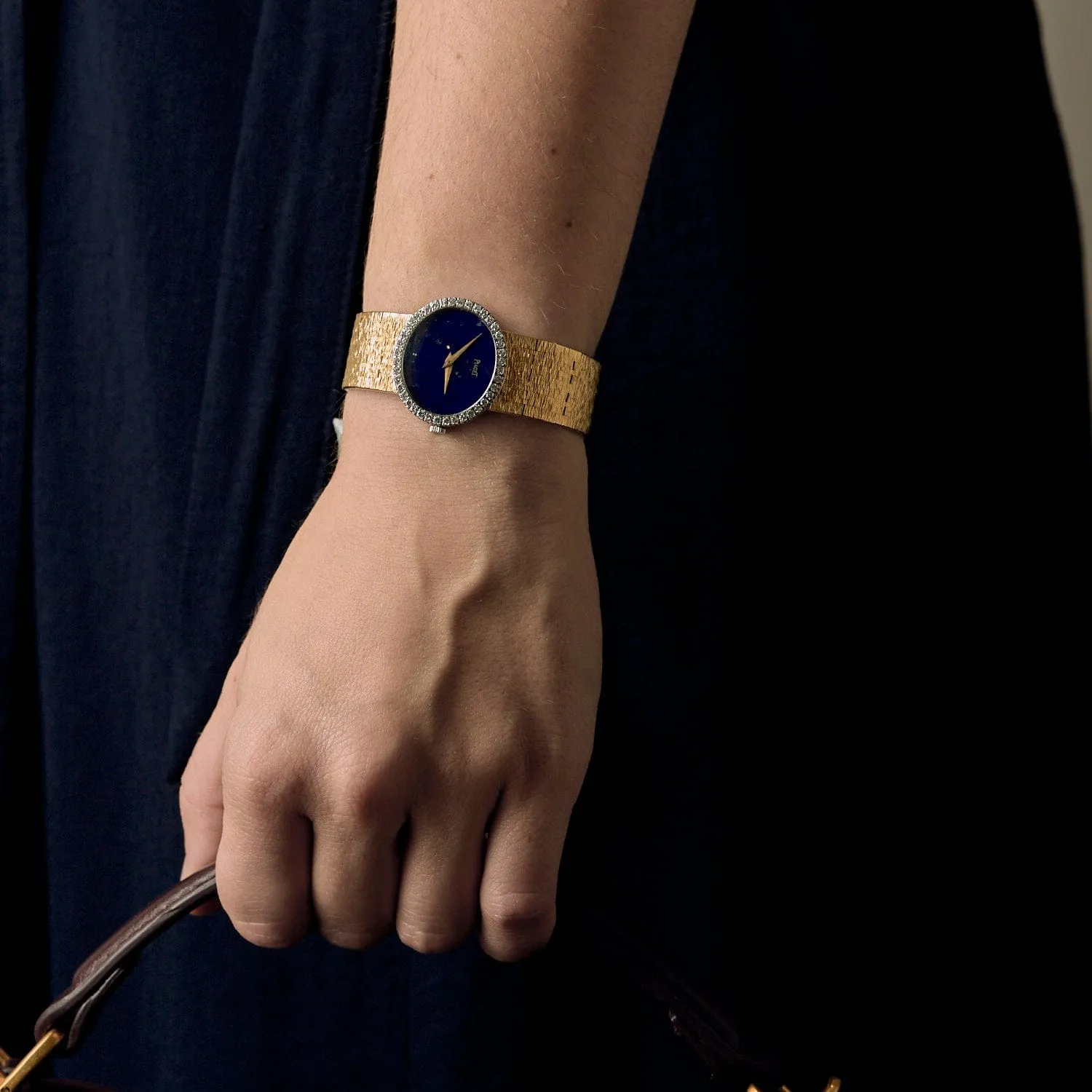 PIAGET - Montre en or jaune, lapis lazuli et diamants à mouvement mécanique à remontage manuel sold by 58 Facettes product image thumbnail 2