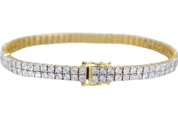 Bracelet de tennis en or avec 2 rangées de diamants de 1,50 carat sold by 58 Facettes