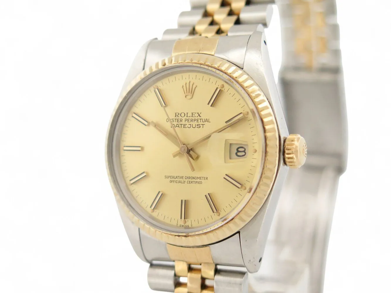 vintage montre ROLEX datejust 16013 36 mm or et acier jubile automatique sold by 58 Facettes product image thumbnail 2