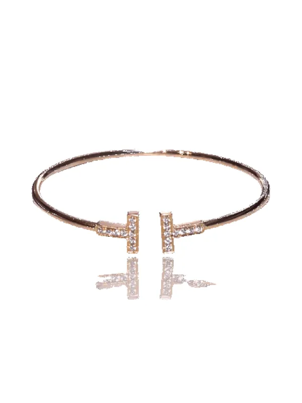 Bracelet Tiffany T Wire en or rose 18 carats sold by 58 Facettes