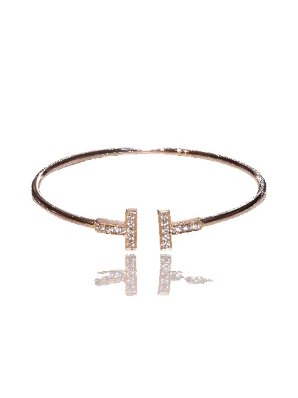 Bracelet Tiffany T Wire en or rose 18 carats sold by 58 Facettes