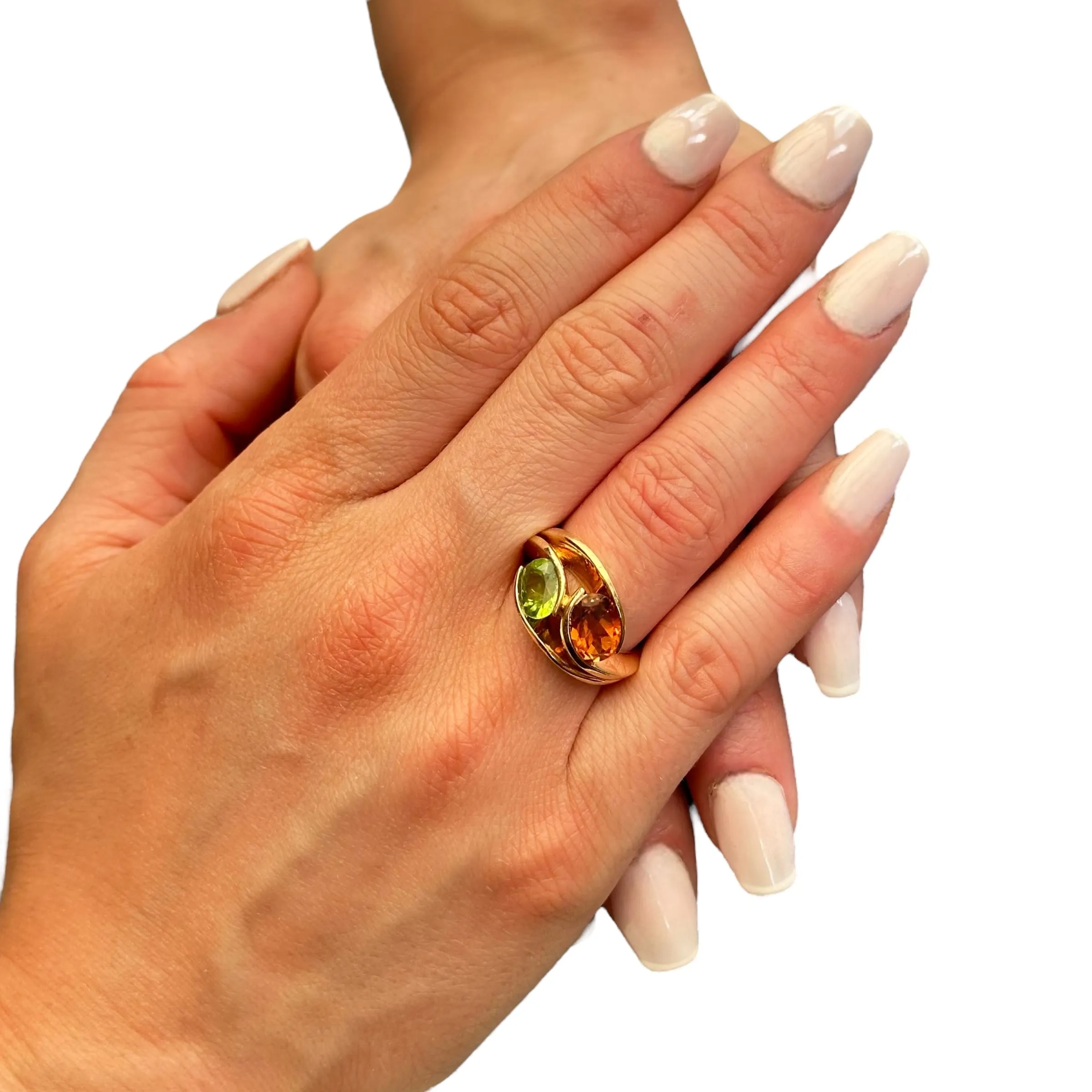 Bague Garel or jaune, péridot, citrine sold by 58 Facettes product image thumbnail 2