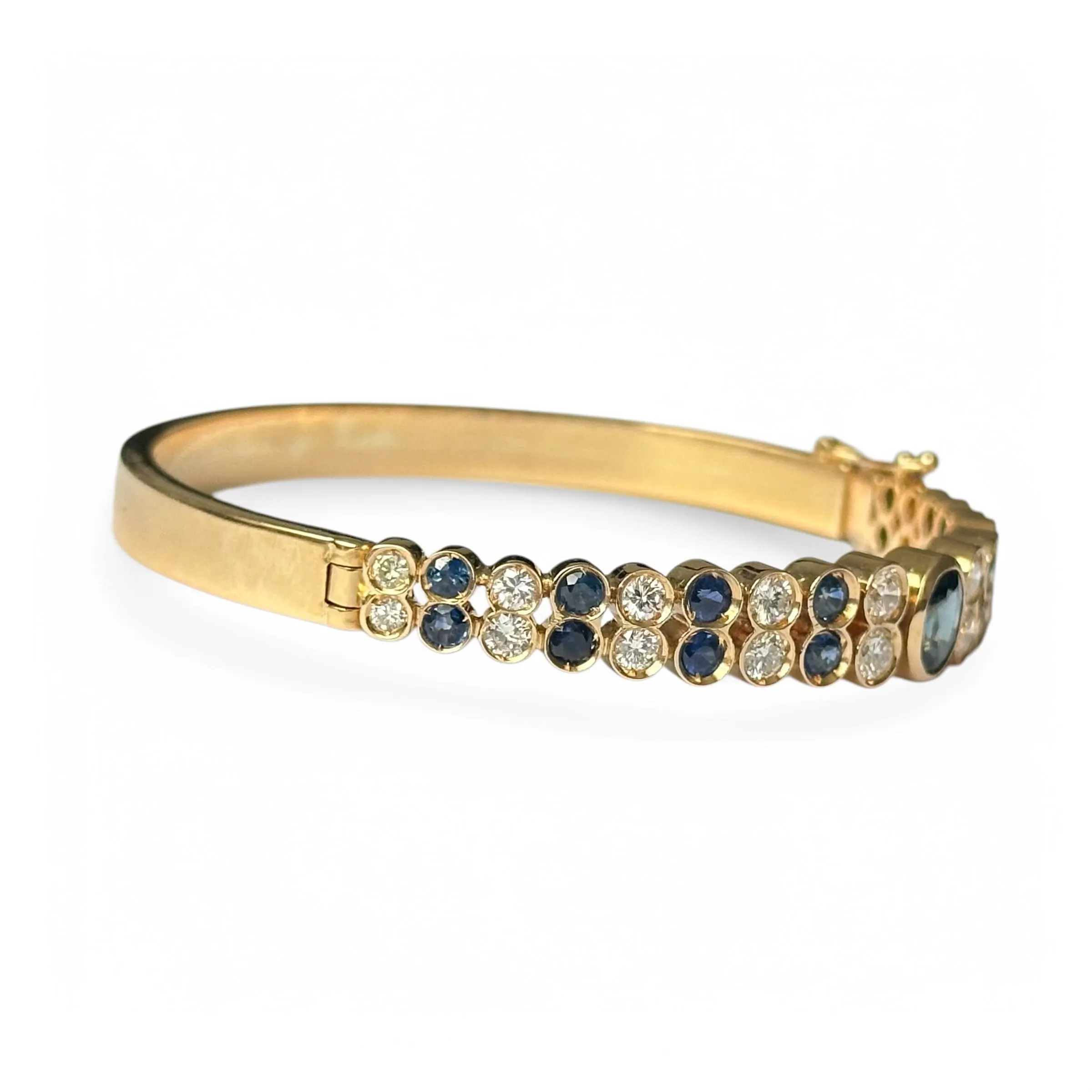 Bracelet Jonc or jaune, Serti de Saphirs et Diamants sold by 58 Facettes product image thumbnail 5