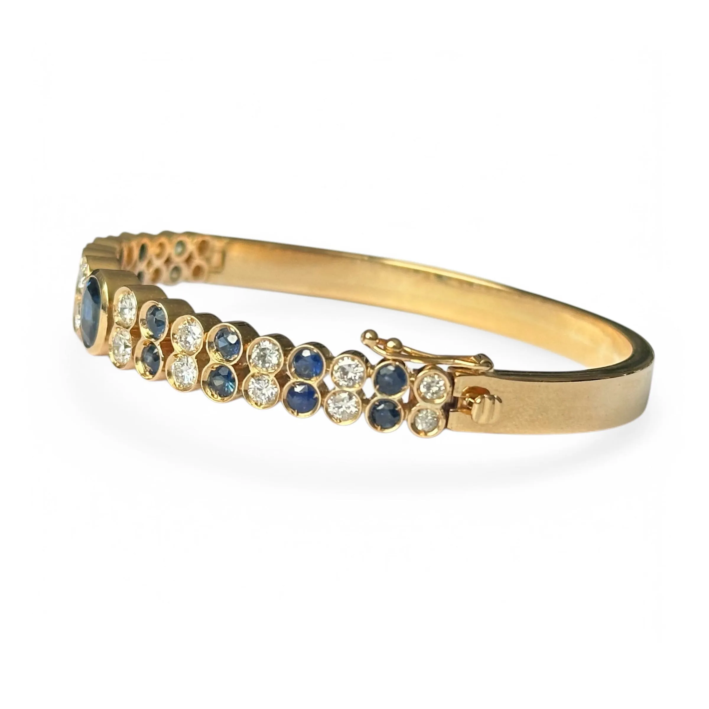 Bracelet Jonc or jaune, Serti de Saphirs et Diamants sold by 58 Facettes product image thumbnail 3