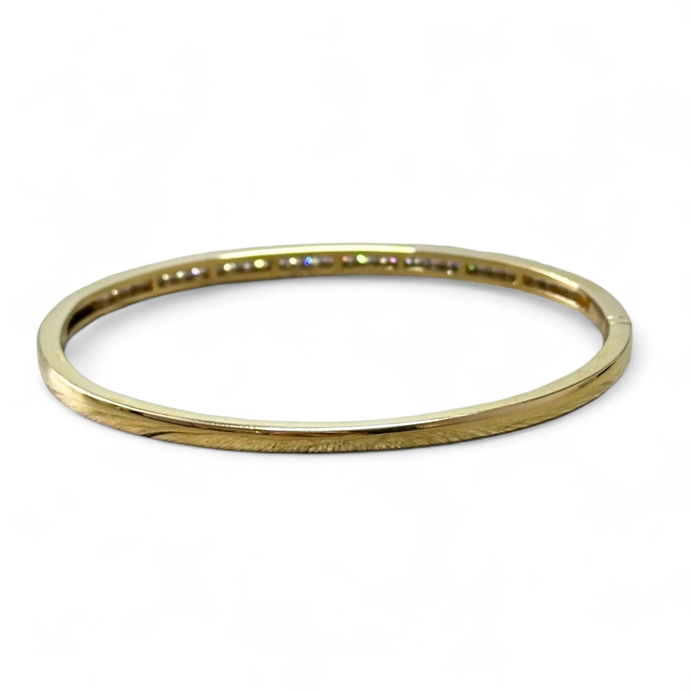 Bracelet jonc or jaune, diamants sertis rail sold by 58 Facettes product image thumbnail 4
