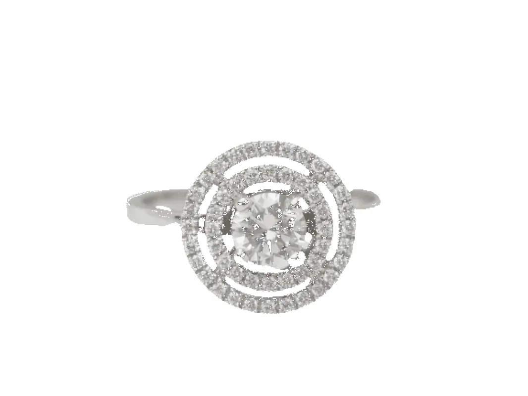 Bague solitaire en or blanc et diamant de 0,46 ct sold by 58 Facettes
