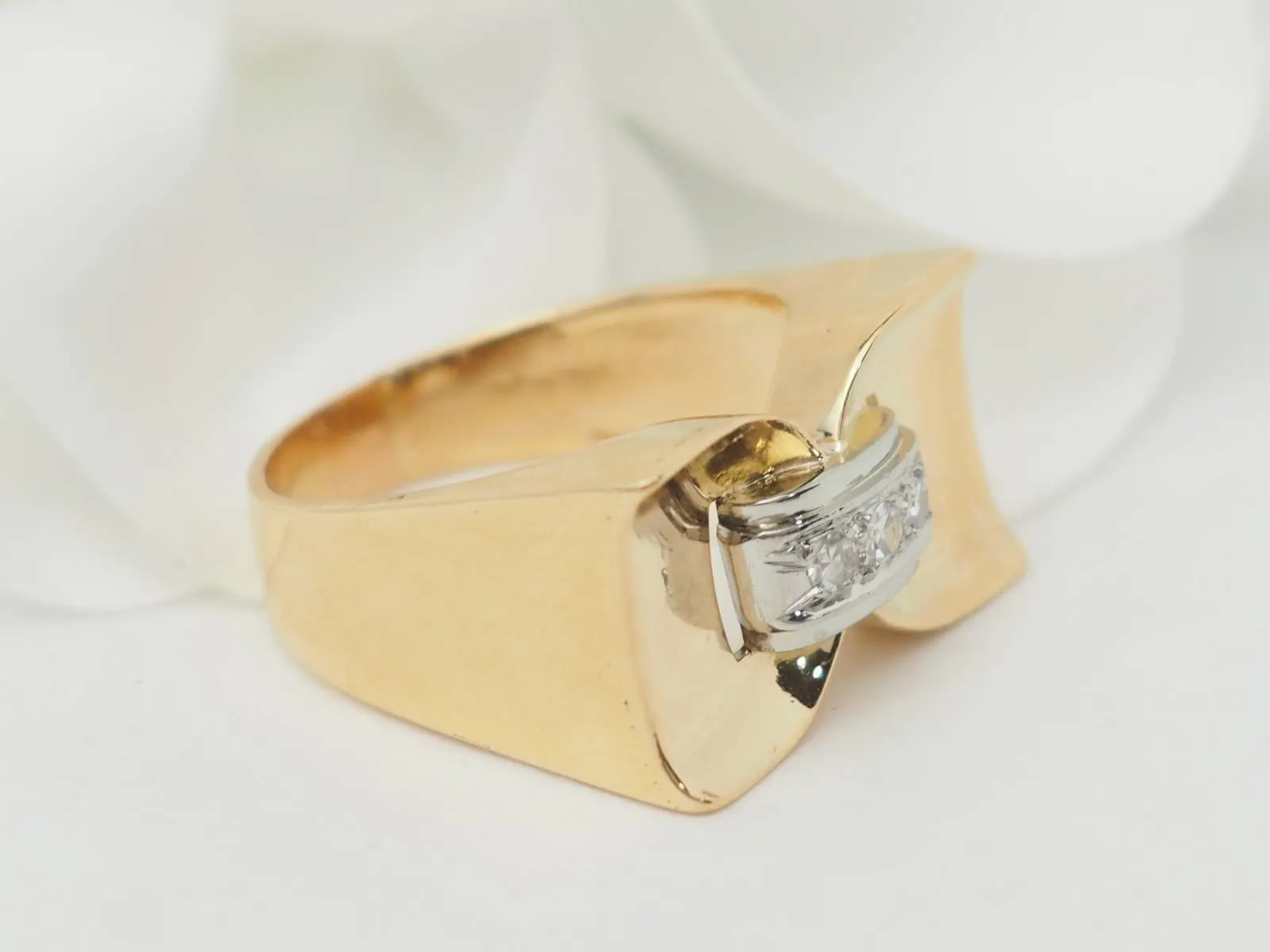 Bague Tank en or jaune et diamants sold by 58 Facettes product image thumbnail 4