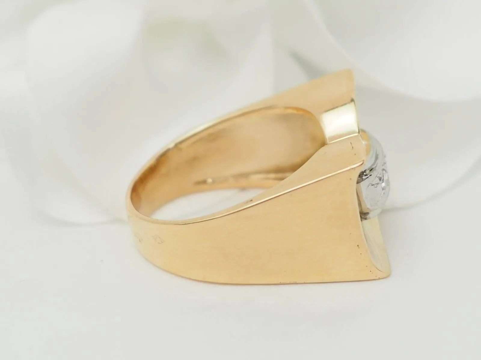 Bague Tank en or jaune et diamants sold by 58 Facettes product image thumbnail 5