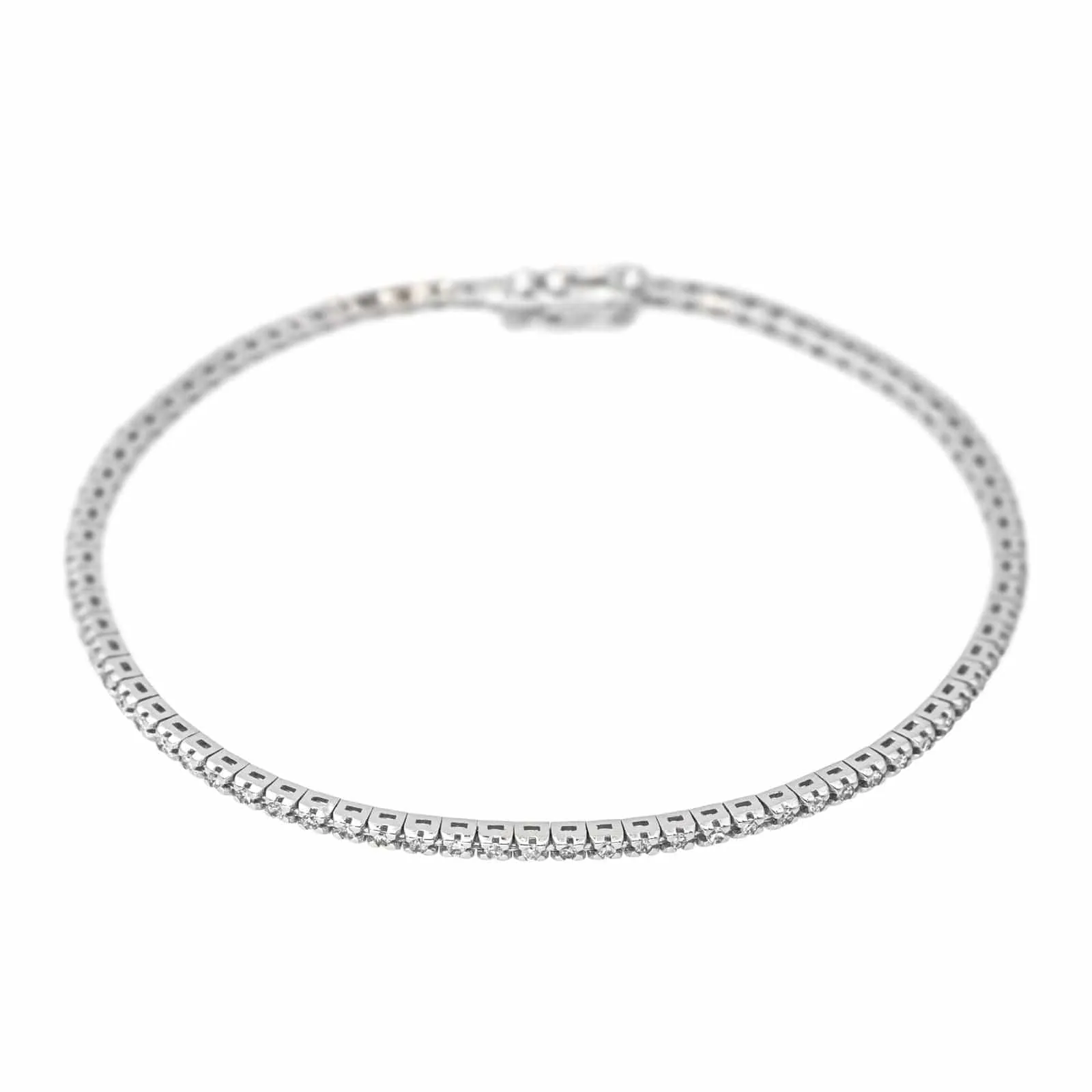 Bracelet Tennis Or blanc Diamant sold by 58 Facettes product image thumbnail 4