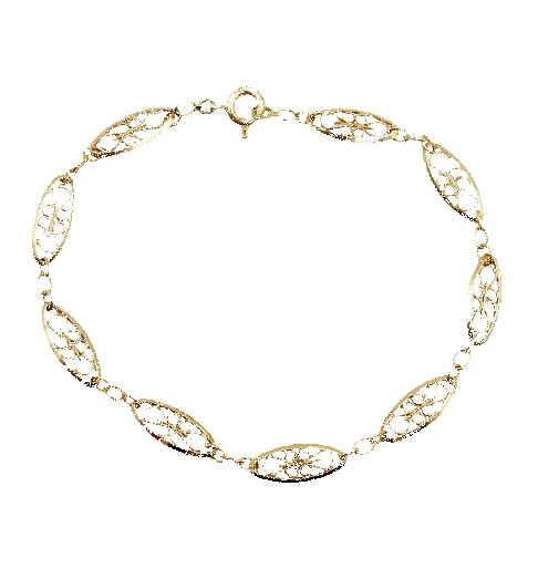 Bracelet vintage or 18k mailles filigranées sold by 58 Facettes