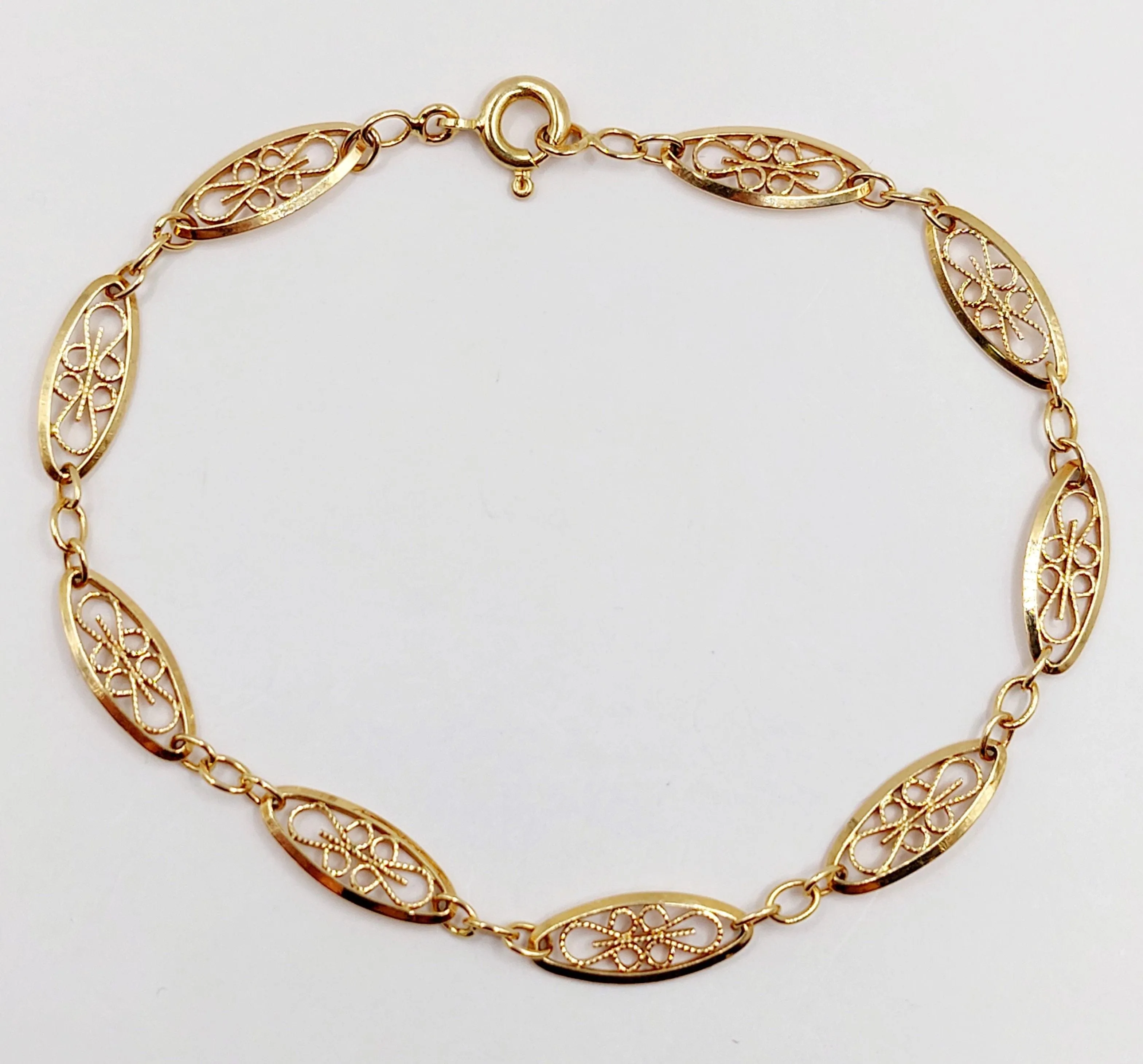 Bracelet vintage or 18k mailles filigranées sold by 58 Facettes product image thumbnail 3