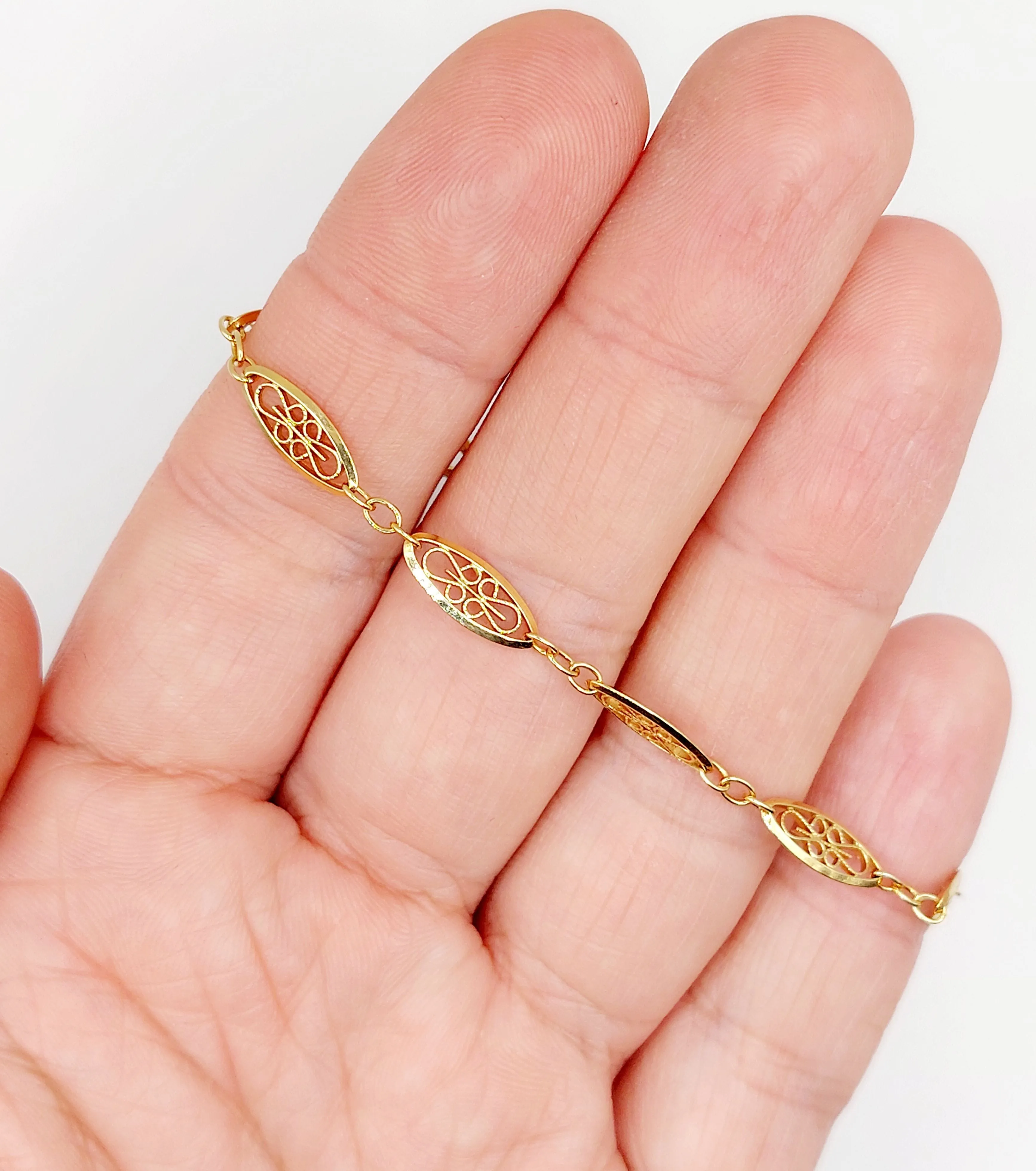 Bracelet vintage or 18k mailles filigranées sold by 58 Facettes product image thumbnail 2