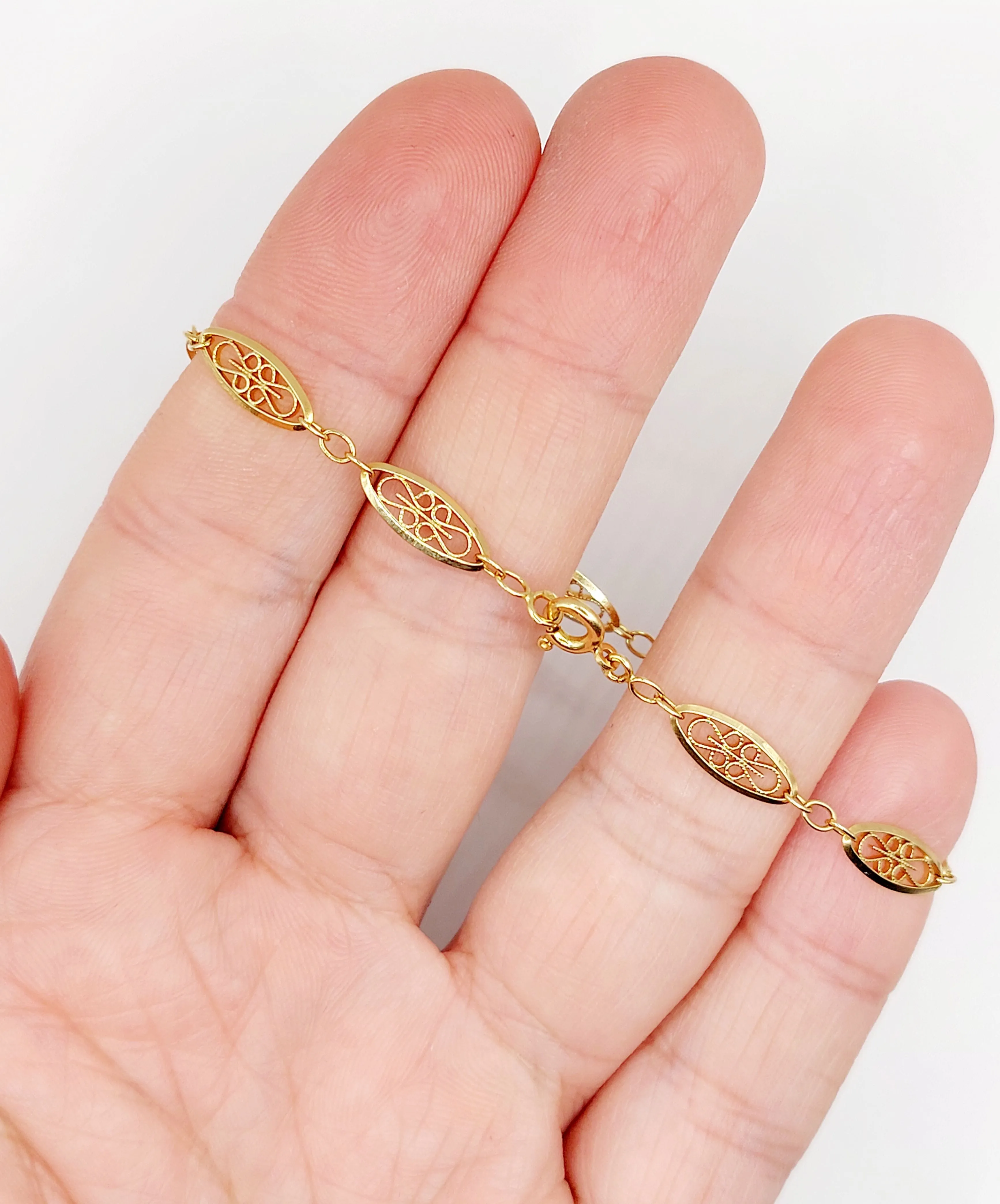 Bracelet vintage or 18k mailles filigranées sold by 58 Facettes product image thumbnail 4