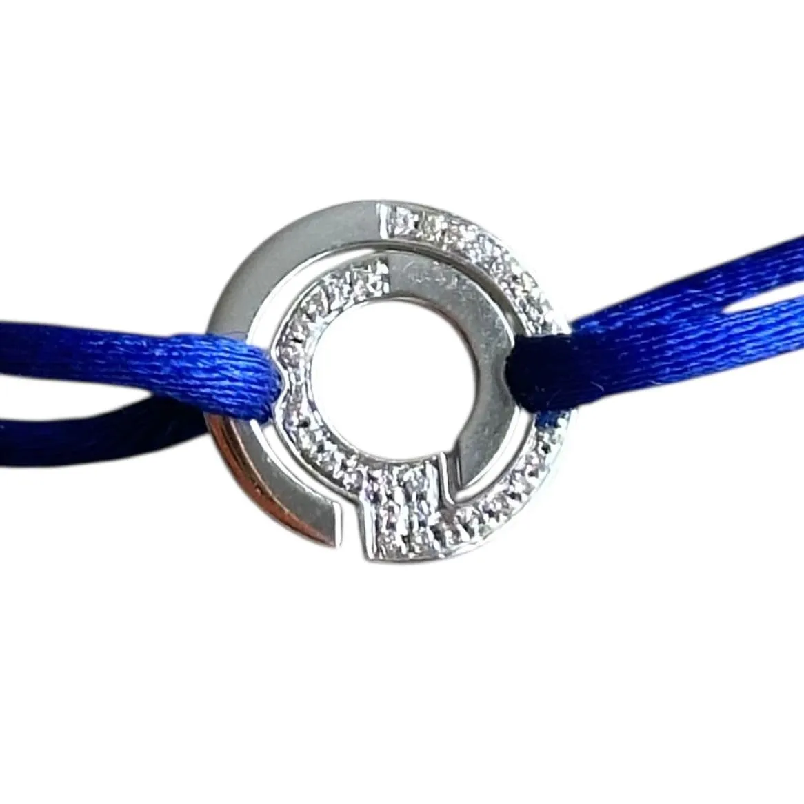 Bracelet Dinh Van Seventies or 18K & diamants sur cordon sold by 58 Facettes product image thumbnail 2