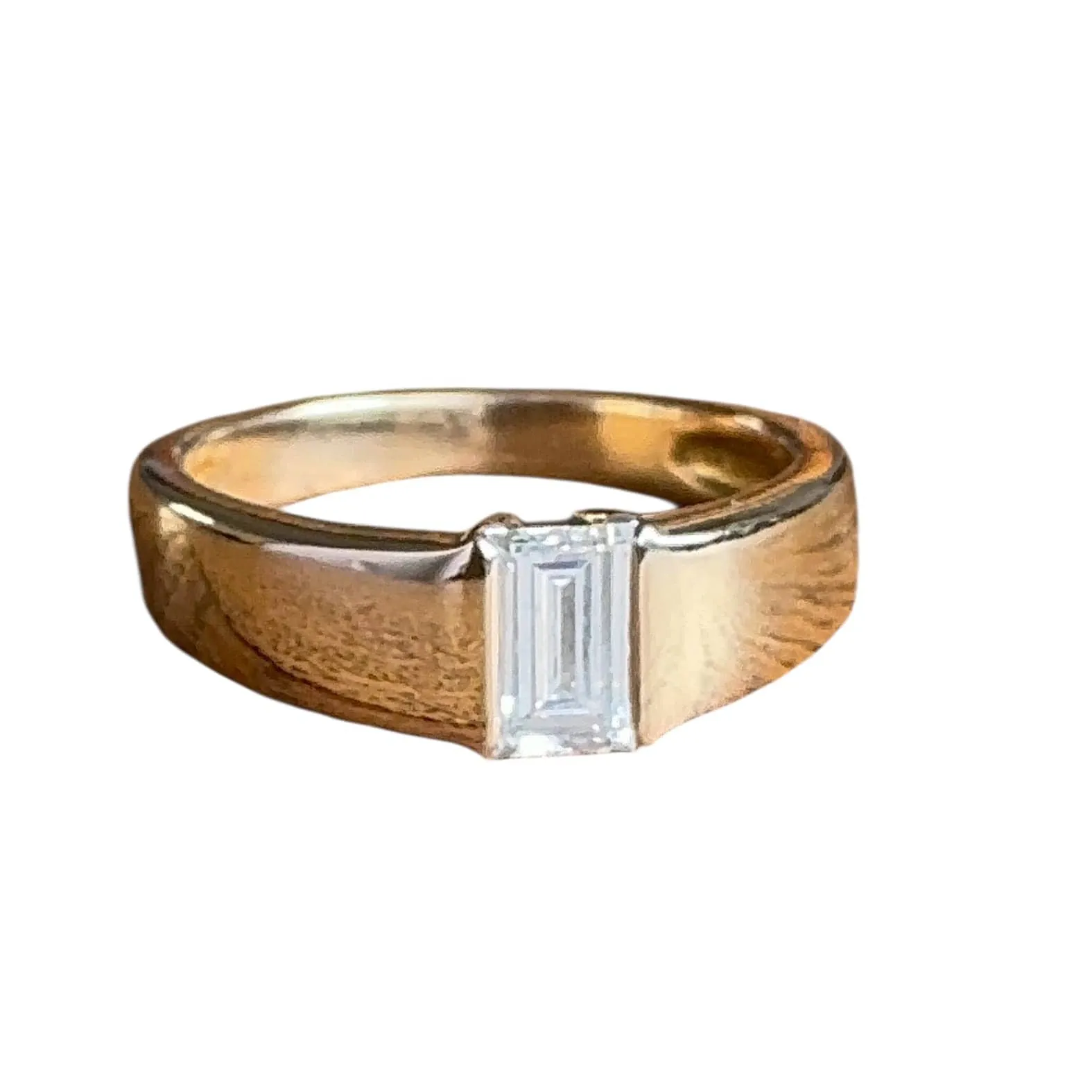Bague Solitaire or diamant rectangle sold by 58 Facettes product image thumbnail 5