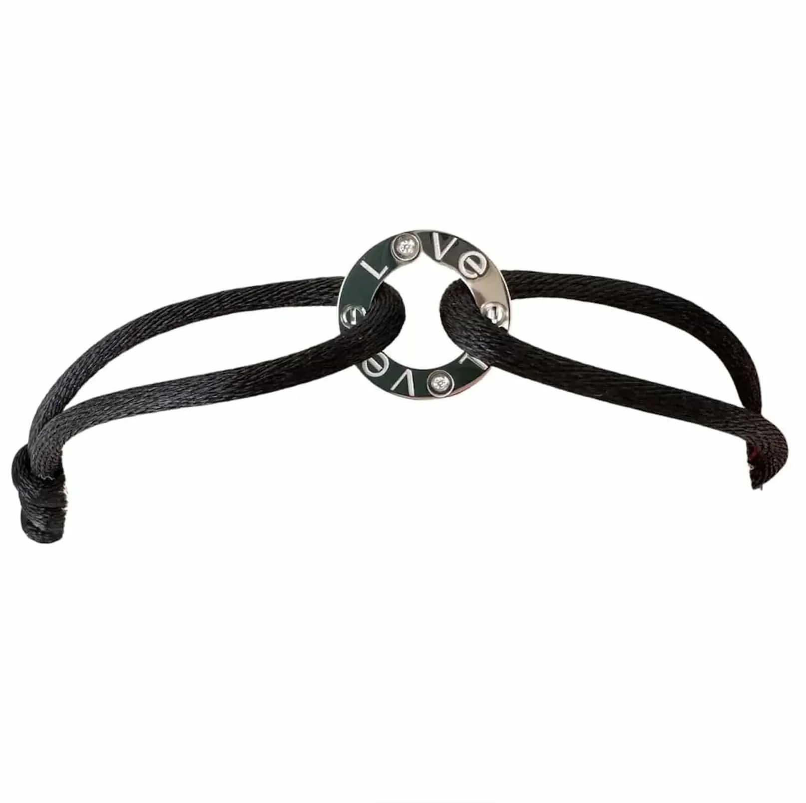 Cartier Love - Bracelet cordon en or blanc et diamants sold by 58 Facettes