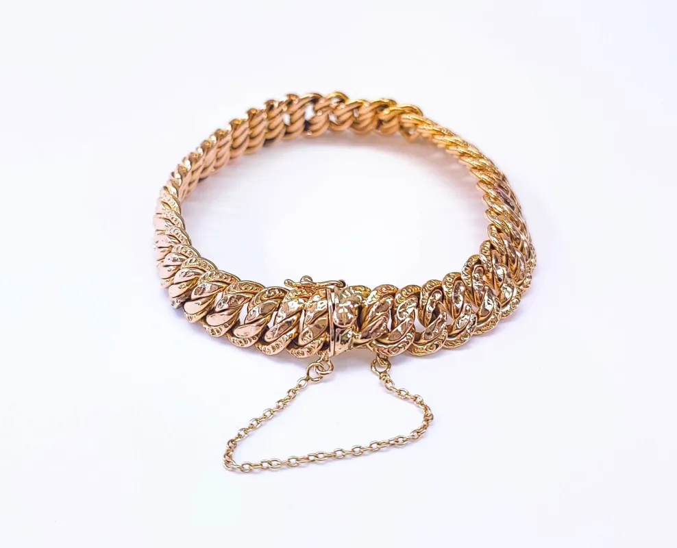 Bracelet or jaune, maille américaine sold by 58 Facettes