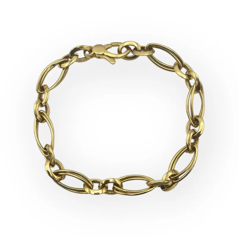 Bracelet or jaune maille alternée sold by 58 Facettes