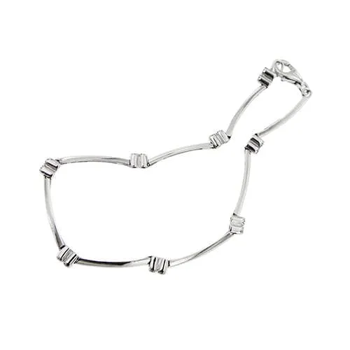 Bracelet à segments en or blanc 18 ct avec diamants sold by 58 Facettes product image thumbnail 3