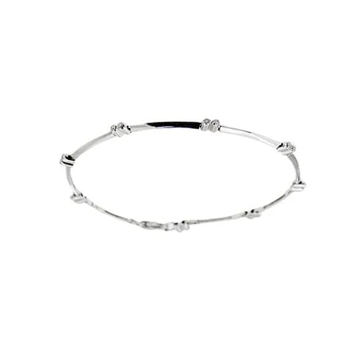 Bracelet à segments en or blanc 18 ct avec diamants sold by 58 Facettes product image thumbnail 4