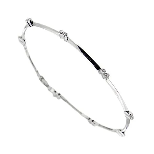 Bracelet à segments en or blanc 18 ct avec diamants sold by 58 Facettes