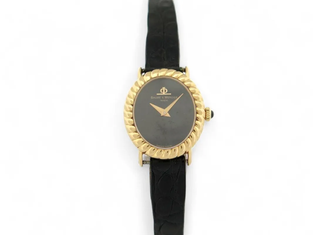 vintage montre baume & mercier ovale 38336 en or jaune 18k mecanique lady sold by 58 Facettes