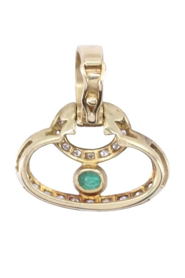 Pendentif pour collier de perles émeraudes et diamants sold by 58 Facettes product image thumbnail 5
