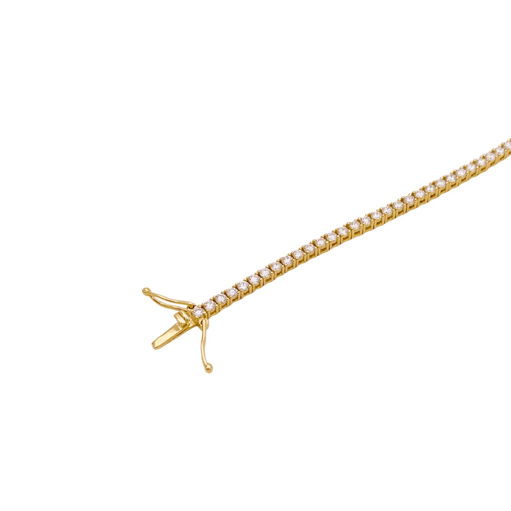 Bracelet ligne, or jaune et diamants. sold by 58 Facettes product image thumbnail 3