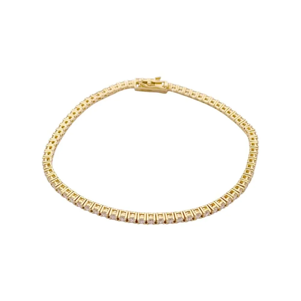 Bracelet ligne, or jaune et diamants. sold by 58 Facettes product image thumbnail 2